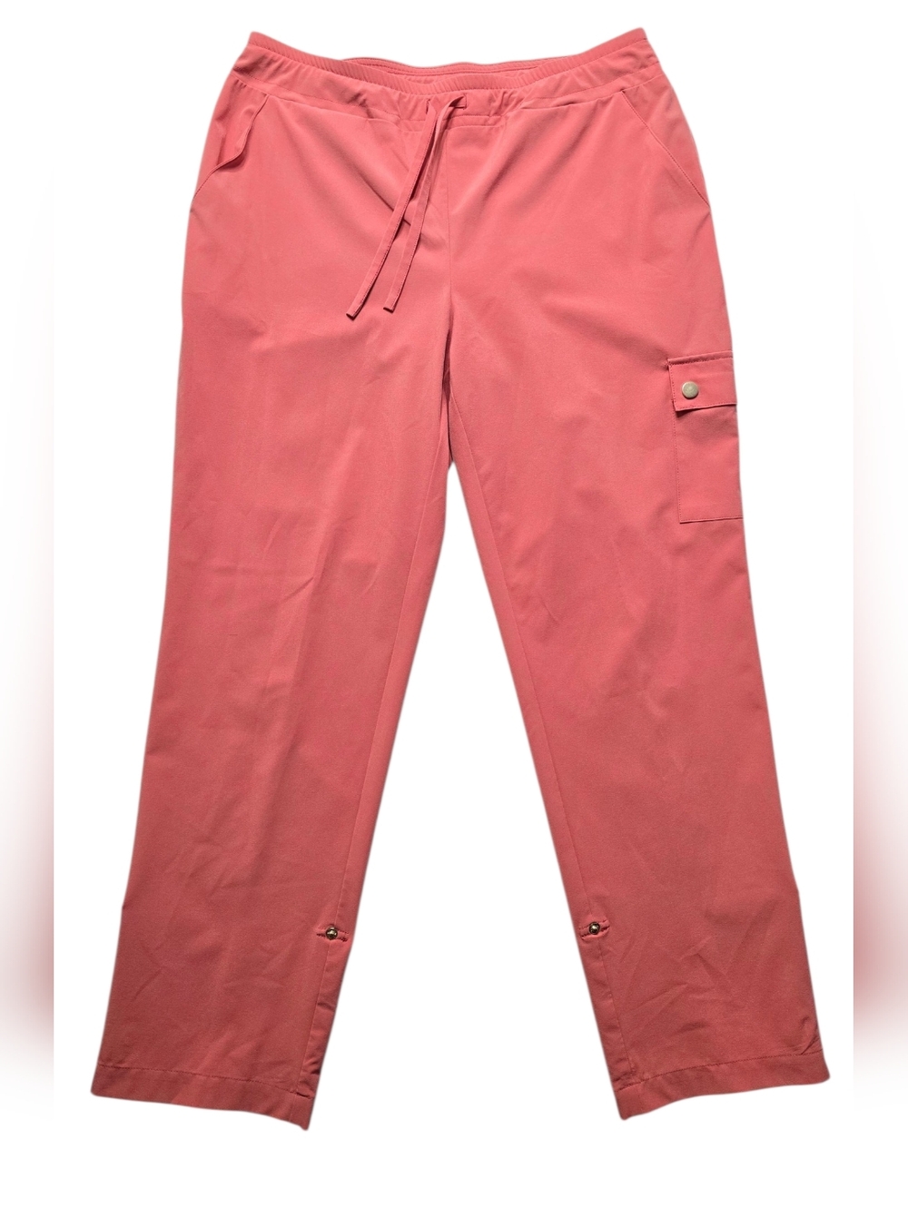 Coral Drawstring Cargo Pants